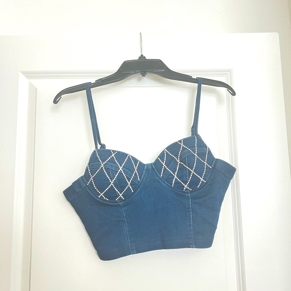 Cropped Denim Top